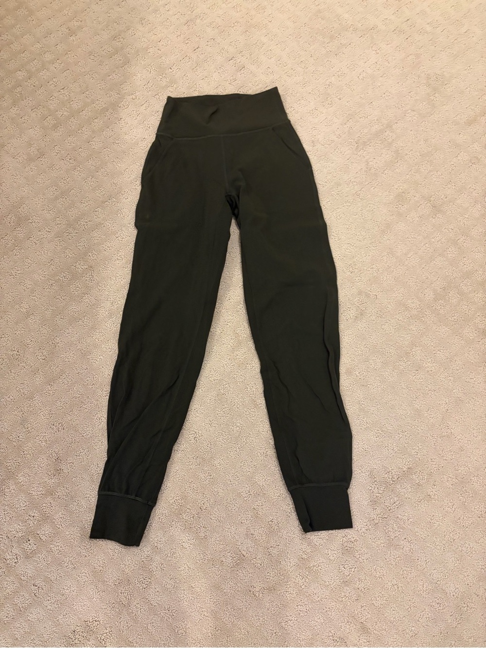 Lululemon High-Waist Olive Green Jogger Leggings